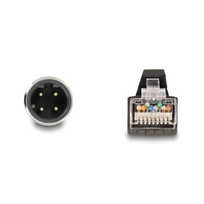 2. DeLOCK Kabel M12 D-coded 4 pin, męski na RJ45 męski PUR (TPU), 5 m