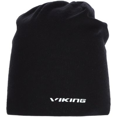Czapka multifunkcyjna dla dorosłych VIKING Mundo Merino czarna   one size