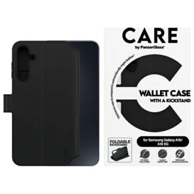 3. Etui CARE by PanzerGlass Feature Kickstand Wallet na Samsung Galaxy A16 / A16 5G - czarne