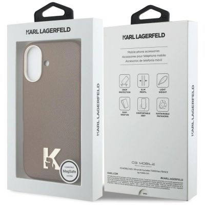 8. Etui Karl Lagerfeld Karl Head Logo MagSafe do iPhone 17 - brązowe