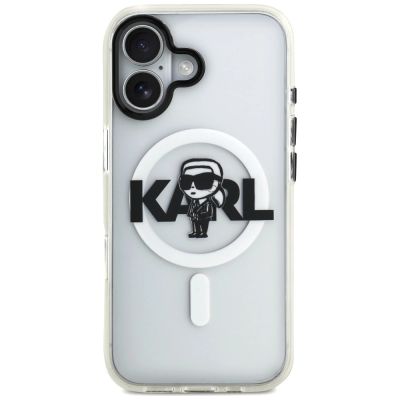3. Etui Karl Lagerfeld IML Karl Sketch Logo MagSafe do iPhone 17 - przezroczyste