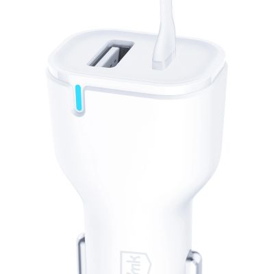 2. Ładowarka samochodowa 3mk Car Charger 20W PD3.0 QC 3.0 USB 1A1C - biała