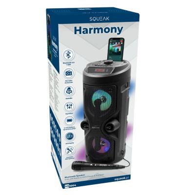 4. SQUEAK GŁOŚNIK KARAOKE HARMONY BLUETOOTH 5.0, RADIO FM, MICROSD, AUX, USB SQ1004