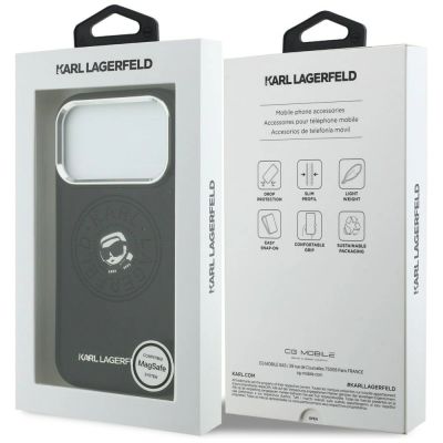 8. Etui Karl Lagerfeld Point & Karl Sketch MagSafe na iPhone 17 Pro Max - czarne