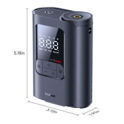5. Pompka bezprzewodowa Baseus GoTrip VA1 kompresor 150 PSI 7500 mAh - ciemnoszara