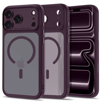 Etui Tech-Protect MagPeak MagSafe CC na iPhone 18 Pro Max / 17 Pro Max - dark cherry  matowe