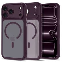 Etui Tech-Protect MagPeak MagSafe CC na iPhone 18 Pro Max / 17 Pro Max - dark cherry  matowe