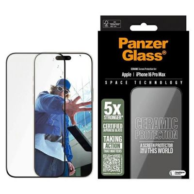 Szkło hartowane PanzerGlass Ceramic Screen Protector Ultra-Wide Fit na iPhone 16 Pro Max