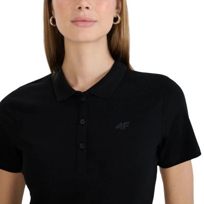 3. Koszulka damska polo 4F F0768 głęboka czerń 4FWMM00TPTSF0768 20S