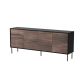 3. Komoda 4D CORTINA 200x40x81 czarny/orzech