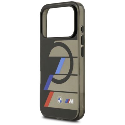 6. Etui BMW M IML Metal Buttons Tricolor Lines MagSafe na iPhone 17 Pro - czarne