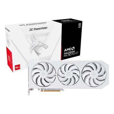 7. PowerColor Hellhound Radeon RX 9070 XT Spectral White AMD 16 GB GDDR6