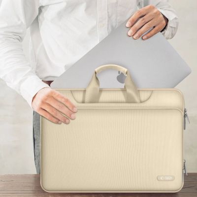 8. Torba na laptopa 15-16 Tech-Protect Pocket - beżowa