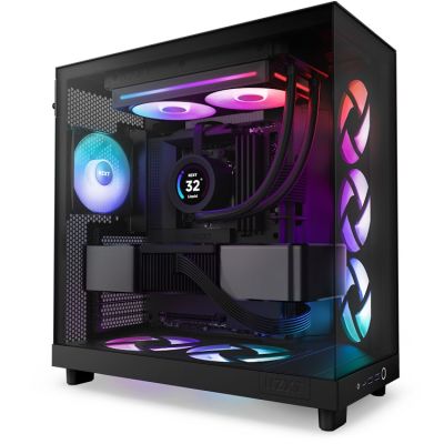 6. NZXT RF-U24HF-B1 system chłodzenia komputerów Obudowa komputera Wentylator Czarny