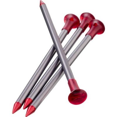 MSR Carbon-Core Kołek Aluminium, Włókno węglowe Czerwony, Srebrny 4 szt.