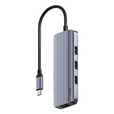 2. CUDY UH606 6-In-1 USB-C Hub with Gigabit