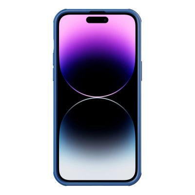 4. Nillkin CamShield S Case etui iPhone 14 Pro Max pancerny pokrowiec osłona na aparat niebieskie