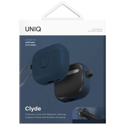 5. Etui UNIQ Clyde Lock Case do AirPods 4 - niebieskie
