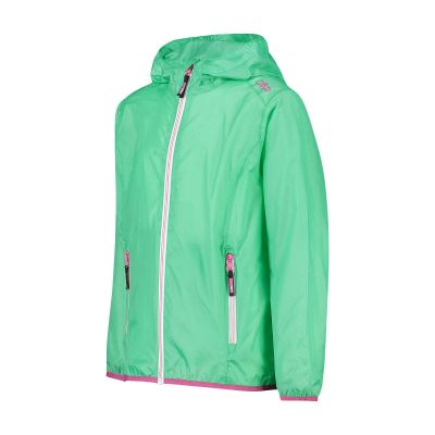2. Kurtka dziecięca wodoodporna CMP Kid G Jacket Rain Fix Hood lekka zielona (3X53255-E306)