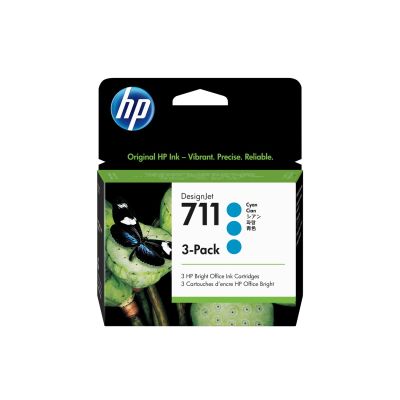 HP Zestaw 3 sztuk błękitnych wkładów atramentowych 711 DesignJet 29 ml