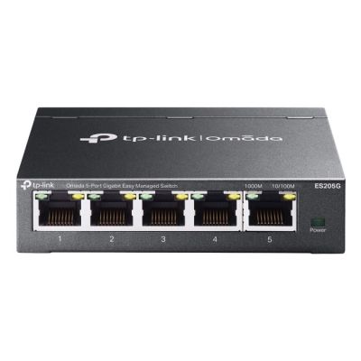 TP-Link Omada ES205G przełącznik sieciowy Zarządzany Gigabit Ethernet (10/100/1000) Czarny