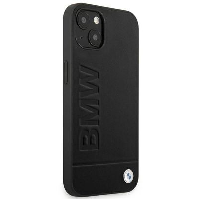 4. Etui BMW Leather Stamp na iPhone 14 Plus - czarne