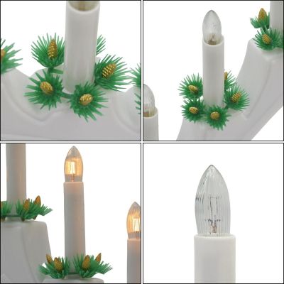 3. ŚWIECZNIK ADWENTOWY PLASTIKOWY 7 DIOD BIAŁY