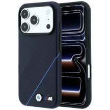 Etui BMW M Tire Track Blue Line MagSafe na iPhone 18 Pro / 17 Pro - granatowe