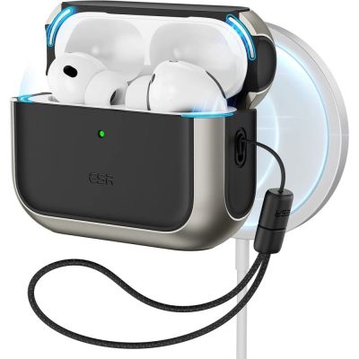 Etui ESR Orbit HaloLock MagSafe na AirPods Pro 3 - szaro-czarne