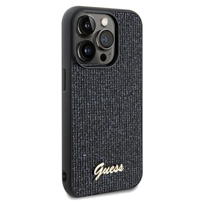 4. Etui Guess Disco Metal Script na iPhone 13 Pro / 13 - czarne