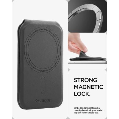 13. Portfel Spigen Slim Fold S314-4 MagSafe na telefon - czarny