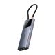 4. HUB USB 6w1 Baseus Metal Gleam Series II USB-A/USB-C/USB-C PD/HDMI/RJ45 - czarny