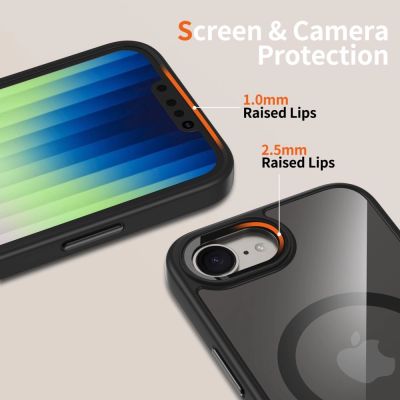 3. Etui Tech-Protect MagMat MagSafe na iPhone 16e /17e - czarne-przezroczyste