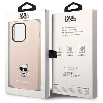 8. Etui Karl Lagerfeld Silicone Choupette Body na iPhone 14 Pro Max - jasnoróżowe