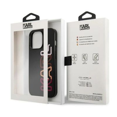 8. Etui Karl Lagerfeld Multipink Brand na iPhone 13 Pro / iPhone 13 - czarne