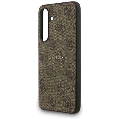 6. Etui Guess 4G Ring Classic Logo MagSafe na Samsung Galaxy S25 FE - brązowe