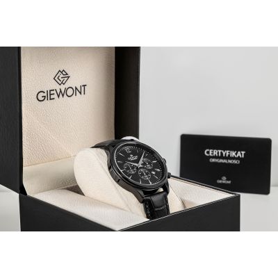 7. Zegarek Męski Giewont Chronograph Sapphire Czarny GW6310-A1
