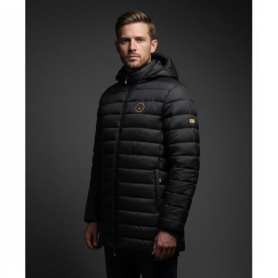 6. Kurtka męska Geographical Norway AMIGOMAP LONG HOOD DB BLACK MEN 233 BLACK (WZ5085H/GN-NOIR)