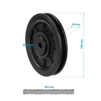 6. ROLKA fi 100MM NA LINKĘ DO ATLASU fi 6MM ENERO FIT