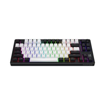 8. HATOR Skyfall 80 MAG ULTIMA 8K wireless klawiatura Gaming USB + RF Wireless + Bluetooth QWERTY US English Czarny, Biały