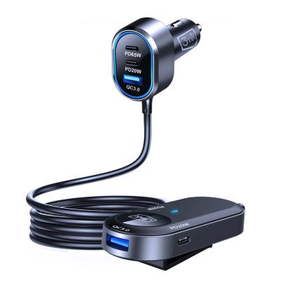 7. Ładowarka samochodowa 3mk Double Car Charger 135W PD QC PPS USB-C USB-A - czarna