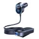 7. Ładowarka samochodowa 3mk Double Car Charger 135W PD QC PPS USB-C USB-A - czarna