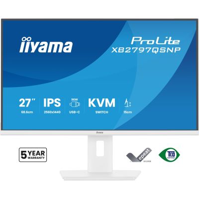 2. iiyama ProLite XB2797QSNP-W1 monitor komputerowy 68,6 cm (27") 2560 x 1440 px Quad HD LCD Biały