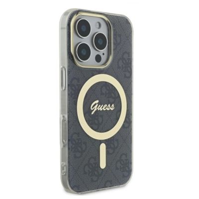 4. Etui Guess IML 4G MagSafe na iPhone 16 Pro Max - czarne
