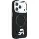 4. Etui Karl Lagerfeld with Ring Stand 360 Karl & Choupette Heads Pin MagSafe na iPhone 18 Pro / 17 Pro - czarne