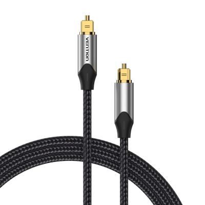 2. Kabel audio optyczny Vention w oplocie z aluminiowym złączem 3m