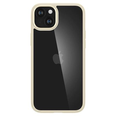 3. Etui Spigen Crystal Hybrid na iPhone 15 Plus - przezroczysto-beżowe