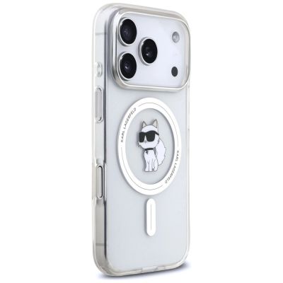 4. Etui Karl Lagerfeld IML Choupette MagSafe na iPhone 17 Pro - przezroczyste