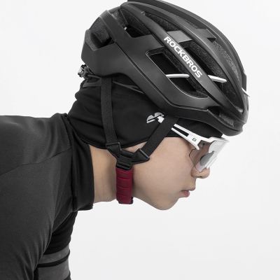 4. Czapka rowerowa Rockbros Dala zimowa  pod kask z otworami na okulary - szara