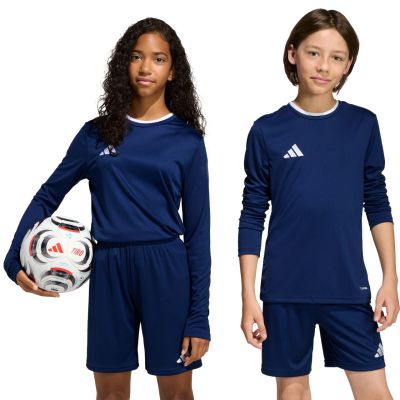 7. Koszulka dla dzieci adidas Entrada 26 Long Sleeve Jersey granatowa KF5877